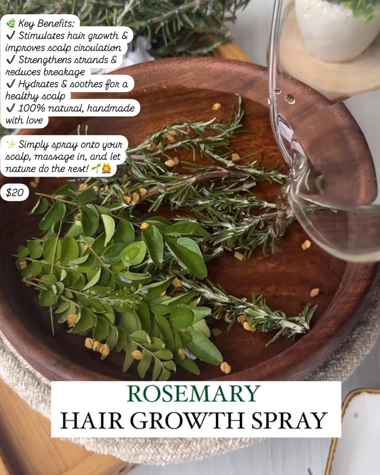 Rooted herbal growth spray